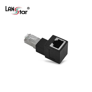 랜스타 랜 케이블 ㄱ자 위 꺾임 연장 젠더 LS-RJ45GEN-UP, 1개