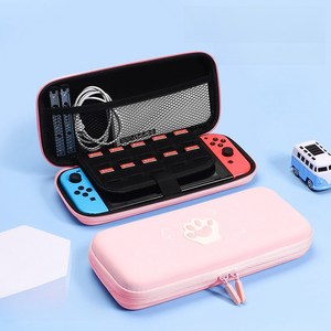 스위치 에디션 캣발 OLED switch 하드 케이스 파우치, 1개, 핑크