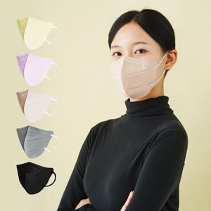 에이앤피 KF94 새부리형 마스크 대형 숨쉬기편한 귀편한 귀안아픈 컬러 마스크, 1개, 다크그레이, 100매