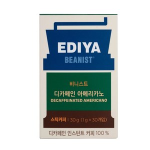 이디야 비니스트 디카페인 아메리카노 30T(30G), 1g, 30개입, 3개