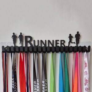 이방가치 러닝 마라톤 메달 거치대 걸이, 1개, 러너 B