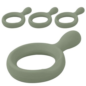 비비또 실리콘 수저받침대 세트, 올리브그레이, 4개