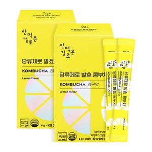 안먹은걸로 당류제로 발효 콤부차 레몬맛, 180g, 30개입, 2개