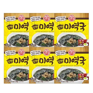 오뚜기 간편 미역국, 47.5g, 6개