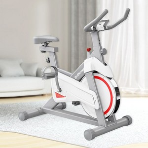 Domiheat초정음가정용 실내 자전거 블랙 흰색홈트 운동 기구, 흰색