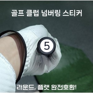 골프 클럽 네임택 넘버링 번호 스티커 1장 클레버이스트, 화이트, 1개