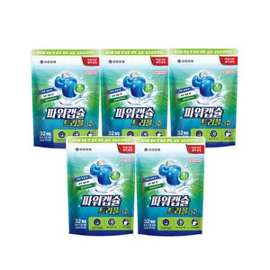 아름다운 세탁세제 파워캡슐 트리플 3in1, 32개입, 5개