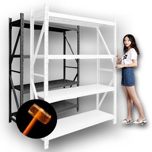 토토랙 3단4단5단6단 무볼트 조립식앵글 높이2mt 철제선반 진열대 정리대 경량랙, 1개