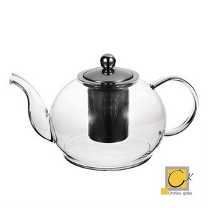 [반값할인] 치카오 글라스 스텐망 티포트 CK-036AB, 1개, 1200ml, 투명