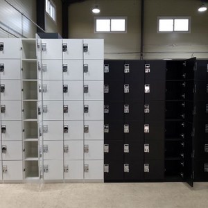 락카샵 신발장 개인 사물함 신발락커 신발장락카 업소용 사무실 공장 주문제작 학교, 매립전자키, 실버메탈