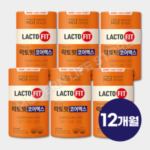락토핏 코어맥스 보장균수 업그레이드 생착률 특허 프롤린유산균 온가족 프로바이오틱스, 6개, 60포