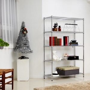 코랙코리아 25파이 산업용 메탈랙 5단 450 x 1200 x 1800 mm, 실버