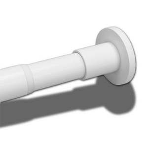 하이어데코 초강력 길이조절 옷걸이봉 못없이 커튼봉 간편설치 압축봉, 화이트