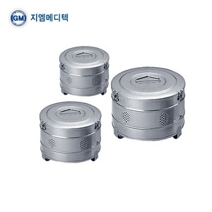 GM 지엠메디텍 국산 소독캔 대형 (250 x 150mm / Sterilizing Drum /의료용소독캔/ 고급스테인리스), 1개
