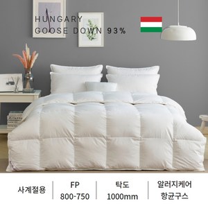 [폭스베딩] 먼지없는 마이크로 헝가리 구스다운 이불솜(사계절용) - S/Q/K, 600g