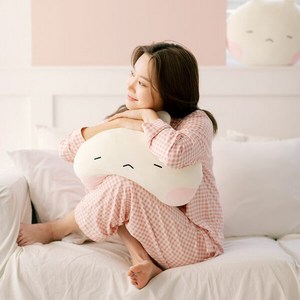 아르셰 귀찮은집순이 안고자는 말랑 쫀득 토끼 베개 모찌 쿠션, 아이보리