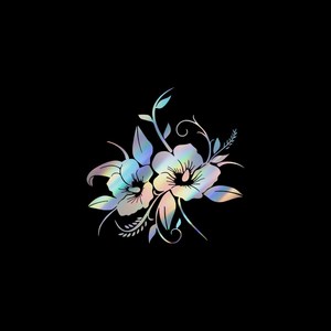 자동차포인트 00885 여왕의 꽃 튜닝스티커, L, 홀로그램, 1개