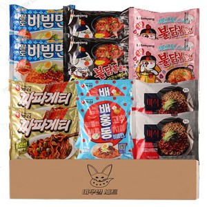 [여우별 세트] 여우별 라면 16호 봉지라면 비빔 6종 12개입 세트
