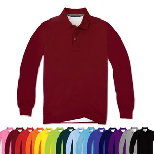 그룹티마켓 긴팔 베이직 포켓 카라 국산 티셔츠 남녀공용 20색 인쇄
