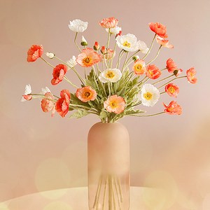 (조화 도매) 추억을남기다 B15 양귀비-조화 꽃꽂이 부케 인테리어소품, (B15) 핑크