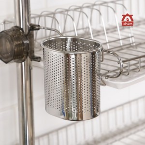 참생활 물빠짐 스텐 걸이형 수저통 조리도구통, 단품, 1개