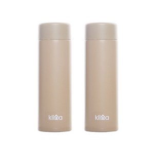 (1+1)클리나 스텐 소형 티 커피 포켓 미니 텀블러 150ml 200ml, 베이지, 2개