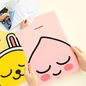카카오프렌즈 L홀더 / 파일철 바인더 파일 화일 악보파일 A4바인더 L자파일 부동산계약서 파일케이스 A5바인더 서류보관함 A4파일 서류철 L자화일 사무실용품 화일케이스 도큐먼트파일, 어피치