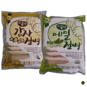 아하만두 1봉+1봉 감자전병1.2kg+메밀전병1.2kg, 1세트, 1.2kg