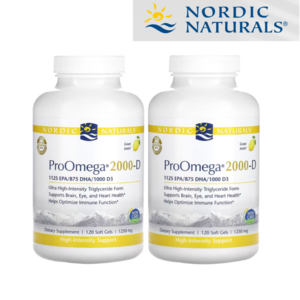 노르딕내츄럴스 프로 오메가 2000-D 1250mg 소프트젤, 120정, 2개