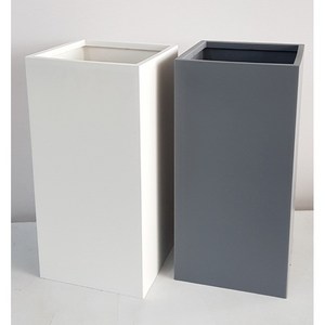 플라스틱 PP사각화분 25*25*52, 화분만, 흰색