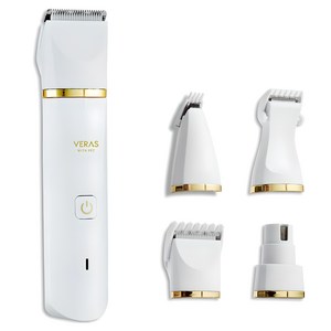 베라스 방수 반려동물 이발기 VP-1004, 화이트+골드, 1개