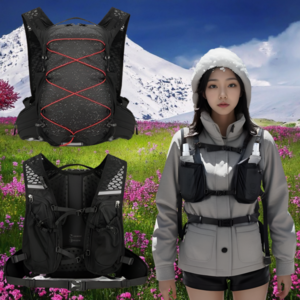 호니배저 트레일러닝 조끼 등산 가방 사이클 백팩 12L, 1개, 블랙