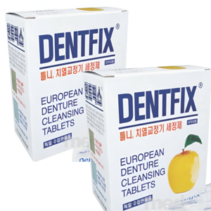 탈취 세정 살균효과 덴트픽스 의치세정제 틀니세정제 교정기세정제 32정+32정, 2개, 32개입