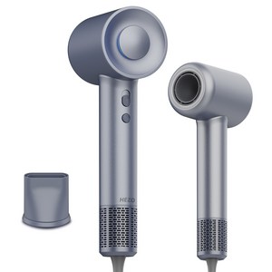 HEZO 초고속 헤어 드라이기 BLDC 8억 음이온 1600W+자기흡입노즐, 그레이