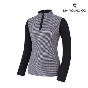 김영주 여성 양면 기모 마이크로 플리스 지그재그 집업 티셔츠 / 후리스 아웃도어 등산 보온 기모티