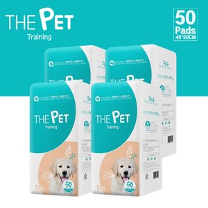 피알지 더펫패드 소형 50매 배변패드 무향, 4팩