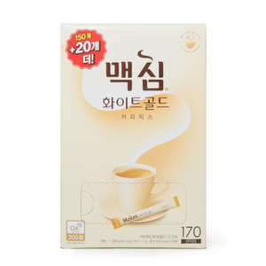 동서식품 맥심화이트골드 150T+20T 스틱형 인스턴트커피, 1, 1