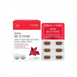 엔바이탈 콜레우스 포스콜리 레드 컷 다이어트 39g, 2개