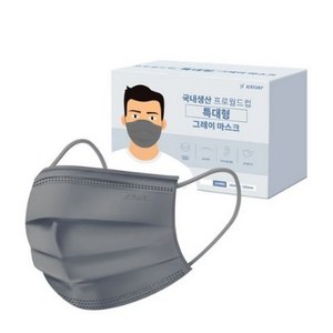 프로월드컵 특대형 마스크, 100개입, 1개, 그레이