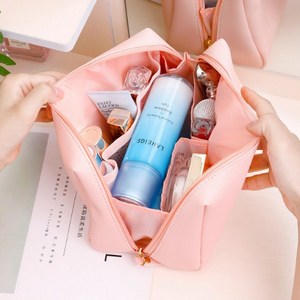 희's 수납력짱 대용량 다용도 화장품 파우치, 1개, 핑크