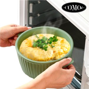 꼬모에 전자레인지 계란찜기 도자기 멀티찜기 900ml, 1개, 말차그린