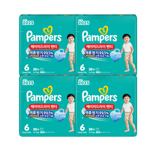 팸퍼스 베이비 드라이 아동공용 기저귀 팬티형, 6단계, 120매