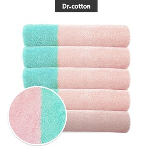 닥터코튼 호텔수건 프리미엄 선염 디자인 패턴수건 180g 40수 코마사 5장, 루미너스 캔디크림, 5개