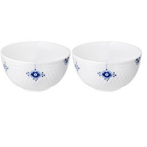 로얄코펜하겐 팔메테 블로썸 밥그릇 350ml, 블루 + 화이트, 2개