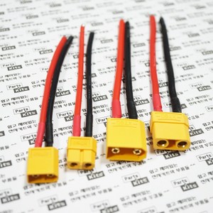 [파츠키츠] XT60/XT90 케이블 12/14AWG 드론 쿼드콥터 RC 배터리 파워뱅크 아두이노, XT90 한쌍