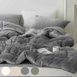 [올리비아데코] 모찌모찌 말랑 스판 겨울 극세사 차렵이불 (S/Q)