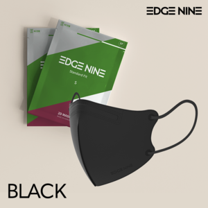 EDGE NINE 엣지나인 소형 새부리형 공산품컬러마스크 유아 키즈 50매, 1개, 50개, 블랙