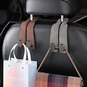 오루아 1+1 자동차 가방걸이 차량용 옷걸이 헤드레스트 고리, 브라운, 2개
