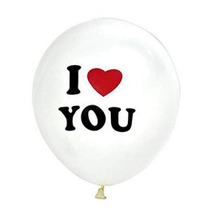프로포즈 I LOVE YOU 흰색 라텍스 풍선 12인치(100pcs) 발렌타인 데이 웨딩 약혼 품질 파티 장식 용품.