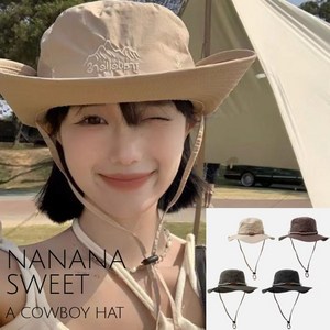 나나스윗 남여공용 자외선차단 아웃도어 등산 모자, 시크블랙